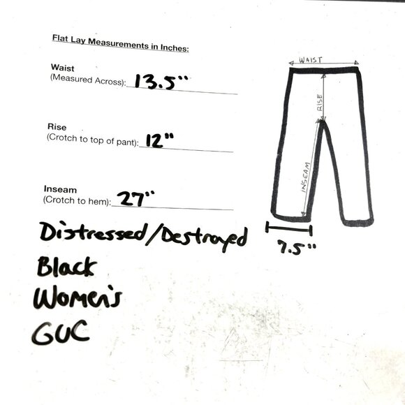 Abercrombie & Fitch 90s Straight High Rise Distressed Jeans Womens 26 2 R Black - Picture 5 of 16